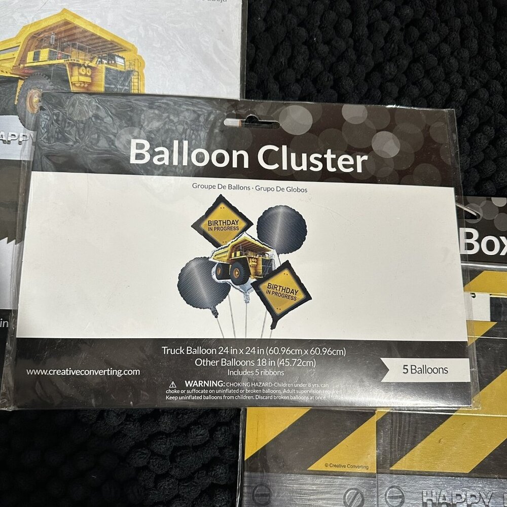 Dump Truck Heavy Equipment Construction Party Decor Centerpiece Balloons Treats - Picture 5 of 12
